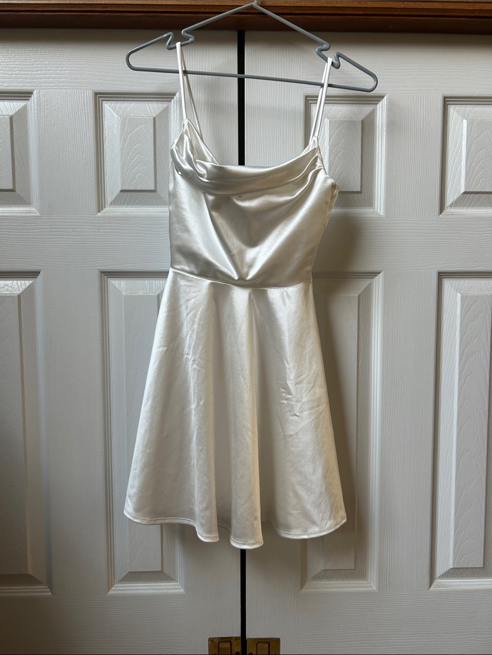 Windsor Cream Satin Mini Dress